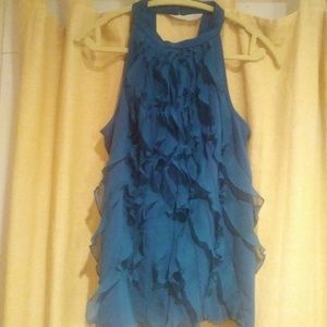 Pretty  blue ruffled top